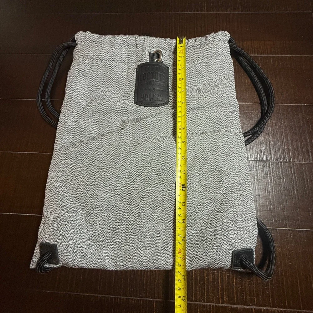 Loctote Original Flak Sack Anti-Theft Drawstring Backpack Gray Theft-Resistant
